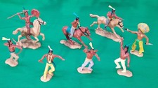 LOT DE 8 INDIENS TIMPO TOYS- ( VOIR DESCRIPTIF )
