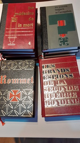 Lot livres relies cuir - cuir,