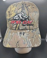 BOB-CAT MOWERS Green Eyes Camo / Camouflage Hat Cap 100% Cotton, Advertising !!!