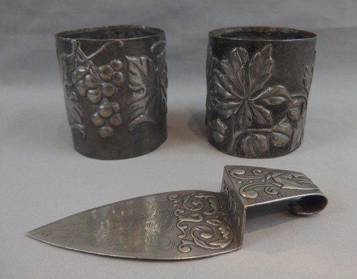 Objets étain repoussé - objets, en