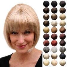 Bob Perruque Sexy Poney Lisse et Droite Court Dame Blond Braun Noir U. W.Farben