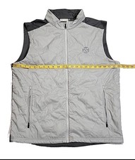 K Jus Retention Cabo Del Sol Gray Zip Pocket Athletic Golf Vest Men's 2XL