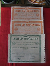 ++"509.14" 3 OLD ACTIONS UNION OF COOPERATORS 1962/1966/1967