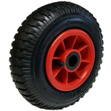 ROUE GONFLABLE 2.50-4 TT 4PR JTE PLAST MOYEU ROUL. à ROULEAUX Ø20x75 VALVE 90/90