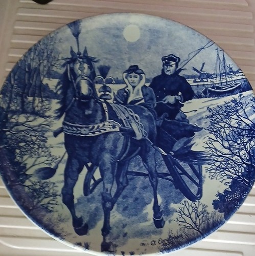 Delft blue assiette - delft,