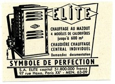 1955 : Chauffage, chaudière