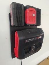 Batteries & Twincharger Wall Mount Fits Einhell Power X-Change Battery 18V