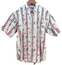 Chaps Ralph Lauren USA Olympic SPORTS Bouton Avant Homme Chemise Taille L