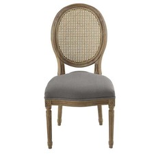 Chaise médaillon chêne grise