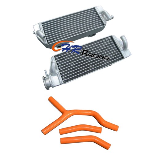 Aluminum radiator orange hose - aluminum,