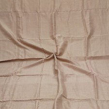 Tissu Rémnant En Soie Pure 100% À Motifs À Carreaux Pêche Vintage 5YD