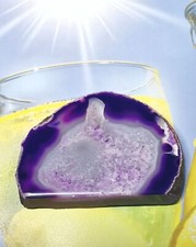 Superbe agate violette du Brésil Couleur naturelle