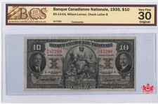 1935 Banque Canadienne National 10$ 247290 - BCS VF30 -
