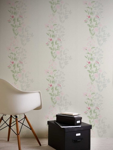 Papier peint motif floral - papier,