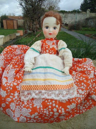 Ancienne poupee russe chauffe - poupee,