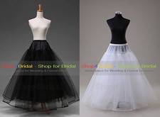 White/Blac​k A Line Hoopless Bridal Wedding Skirts Crinoline Petticoat Slips
