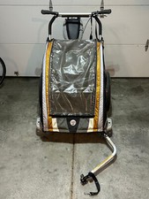Chariot Cougar CX2 Double (Fits 2 kids) Bike Trailer w/ hitch CLEAN condition!