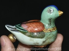 2.8 "Qianlong porcelaine animal canard nez cigarette boîte bouteille