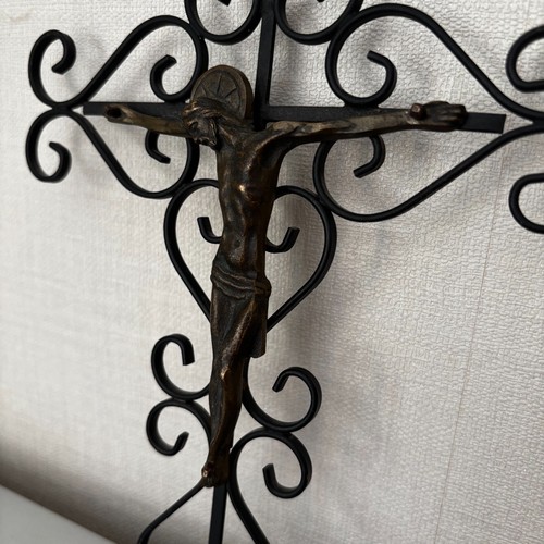 Bronze christ fer forge - christ,