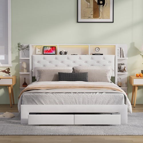 Lit double 160x200 avec - double,