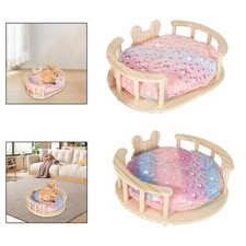 Lit de lapin en bois avec pad bunny cage cage cage accessoires lapin playhouse