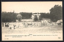 Old postcard Betz/Oise, bakery equipment abandoned by the Germans 