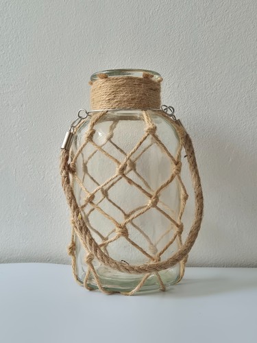 Vase lanterne verre avec - , corde