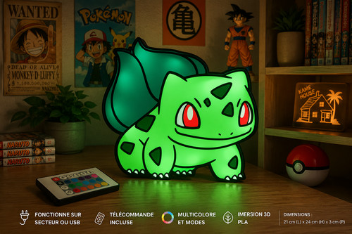 Lampe led bulbizarre pokémon - bulbizarre,