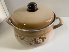 Vintage Faitout Cocotte Baumann Cast Enamel Jumping Pot 50' RFA Art