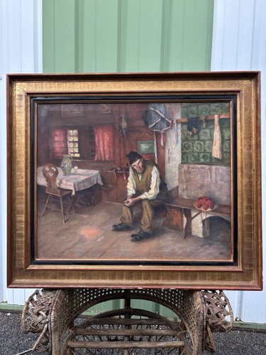Tableau ancien 19e scene - 19e,