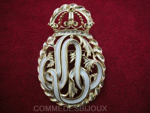 Broche arabesque couronne - broche, couronne"