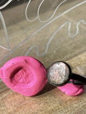 Ancienne Bague Sceau, XVIII ème Siècle, Bronze, Intaille buste profil Homme