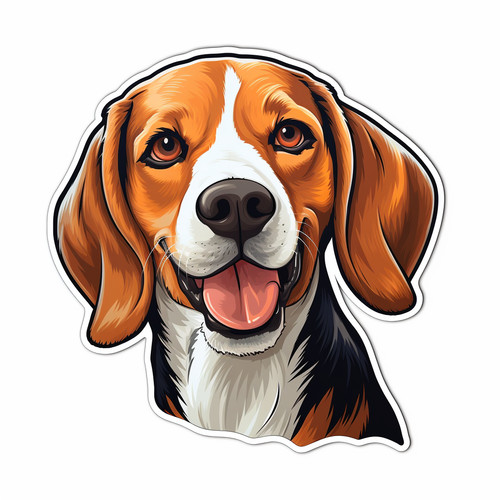 Autocollants voiture beagle - de,