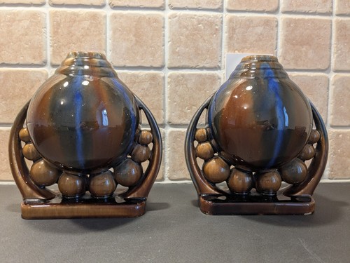 Rare paire vases art - de,
