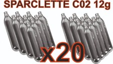 Lot de x20 SPARCLETTES DE Co2 12 grammes - AIRSOFT, PAINTBALL 4,5mm...