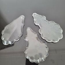 3 Grandes Pampilles En Cristal de Lustre 14 cm Baccarat Fin XIXè Crystal