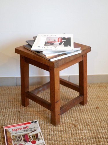 Ancien tabouret ferme en - ancien,