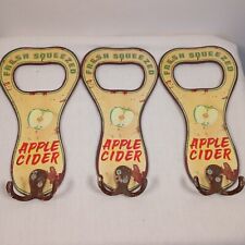 ?Set of 3 tea towel rail panels, keychain bottle opener shape retro 