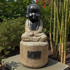 Moine Zen statue de jardin en