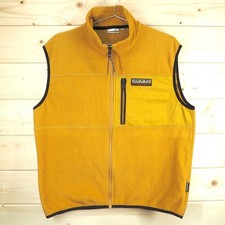 Napapijri Trentino Mens Medium Fleece Vest Gilet Full Zip Sleeveless Wood Brown