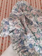 Double rideau bouquet fleurs