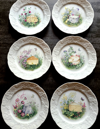 Assiettes fromage porcelaine - 6,