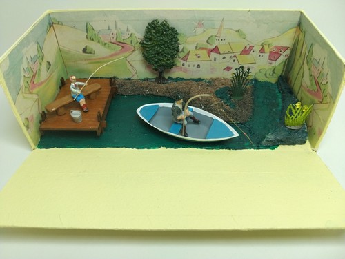 Diorama pêche la ligne - -,