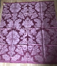 Damask jacquard silk and linen red color 136 x 130 cm