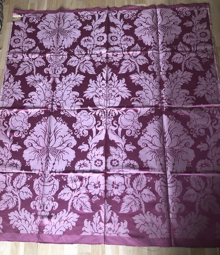 Damask jacquard silk - and, linen