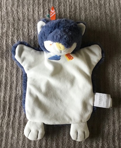 Doudou marionnette loup bleu - doudou,