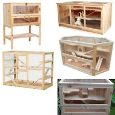 Cage pour animaux Ecurie en bois Cage pour hamsters petits rongeurs Cage en bois