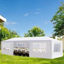 Tente Réception 3x9m Jardin Terrasse Pavillon Tonnelle Inclut 7 Murs Amovibles