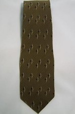 Bill Blass Brown Stripe Necktie Slant Lines 100% Silk