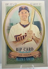 2021 Allen & Ginter Box Topper Rip Card # BRCJM Joe Mauer Twins 98/99
